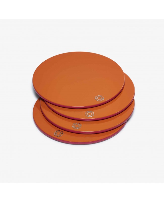 Baccarat-octagone-coasters-s4-orange